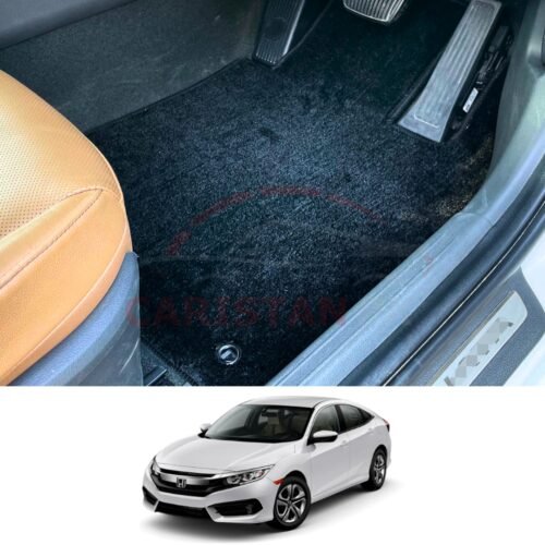 Honda Civic Premium Carpet Floor Mats Jet Black 2016-21