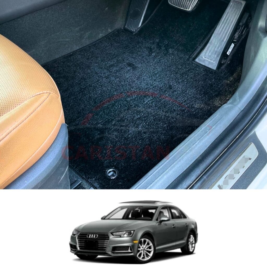 Audi A4 Premium Carpet Floor Mats Jet Black 2014-19