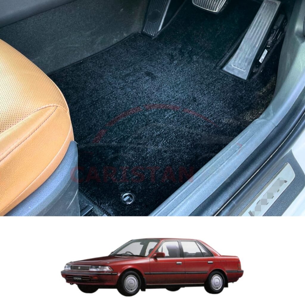 Toyota Corolla Premium Carpet Floor Mats Jet Black 1987-90