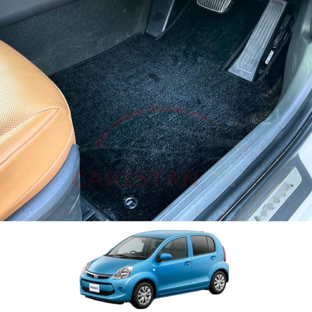 Toyota Passo Premium Carpet Floor Mats Jet Black 2011-16