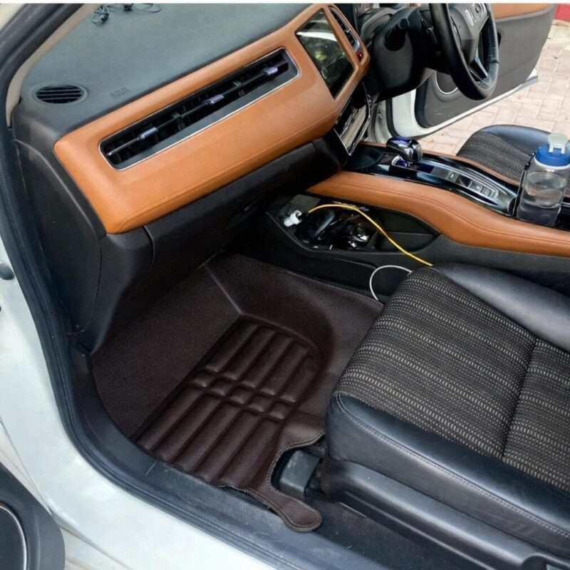 Honda Vezel 5D Floor Mats Brown Honda Vezel 5D Floor Mats Brown