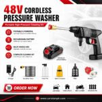 48V Cordless High-Pressure Jet Spray Washer Gun