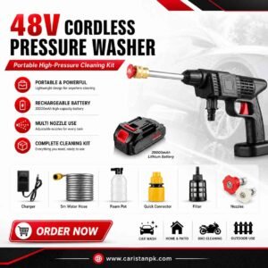 48V Cordless High-Pressure Jet Spray Washer Gun