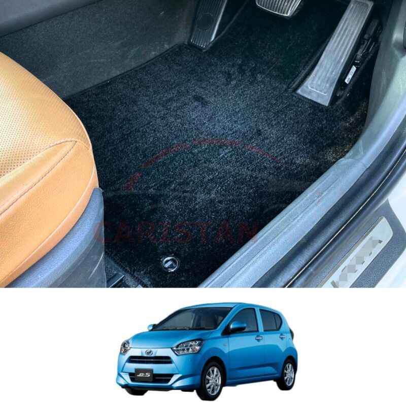 Daihatsu Mira Premium Carpet Floor Mats Jet Black 2017-23 Daihatsu Mira Premium Carpet Floor Mats Jet Black 2017-23