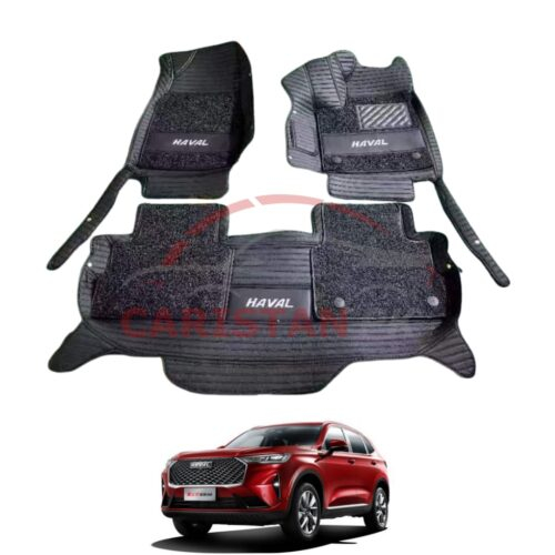 GWM Haval H6 Premium 9D Floor Mats Black With Black Grass