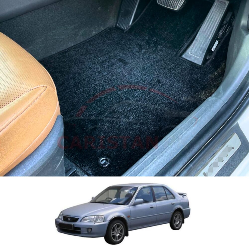 Honda City Premium Carpet Floor Mats Jet Black 1998-2003