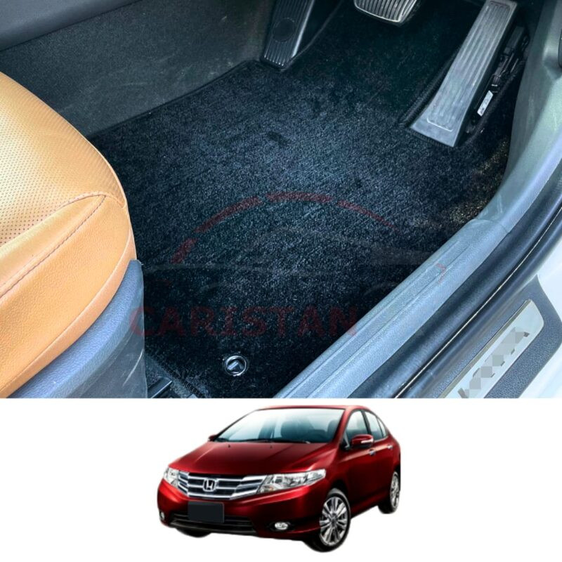 Honda City Premium Carpet Floor Mats Jet Black 2009-21 Honda City Premium Carpet Floor Mats Jet Black 2009-21