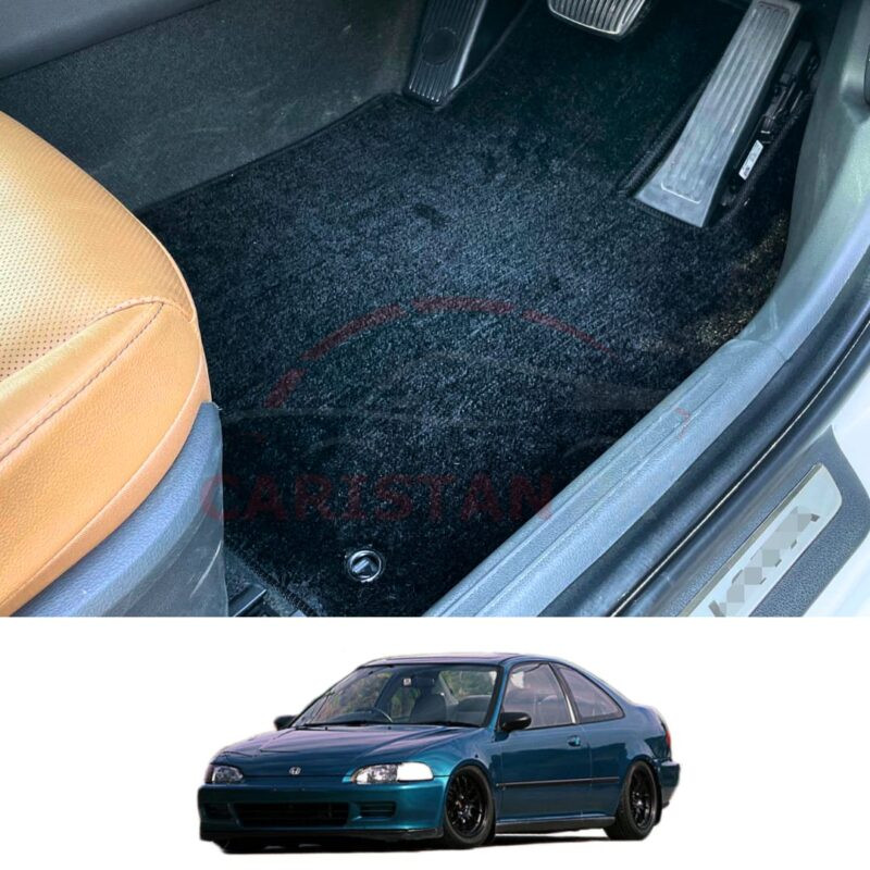 Honda Civic Dolphin Premium Carpet Floor Mats Jet Black