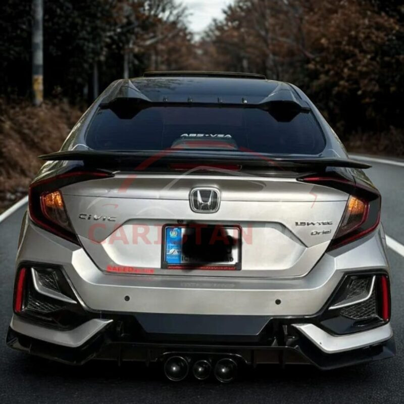 Honda Civic Roof Spoiler ABS Plastic Matte Black 2016-21 Model 3