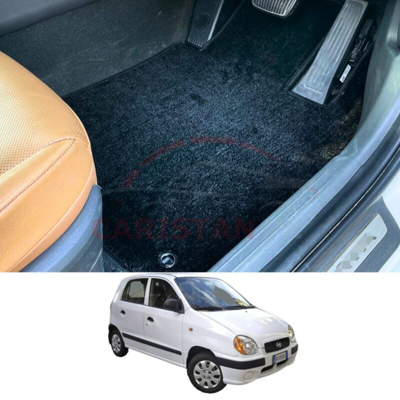 Hyundai Santro Premium Carpet Floor Mats Jet Black 2003-08 Hyundai Santro Premium Carpet Floor Mats Jet Black 2003-08