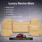 Premium Luxury Rexine Mats Beige Available For Most Cars