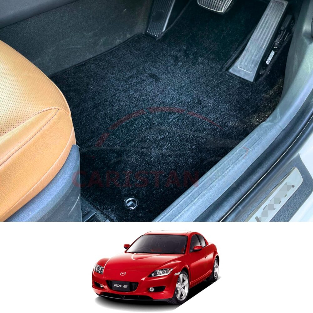 Mazda RX8 Premium Carpet Floor Mats Jet Black 2003-09