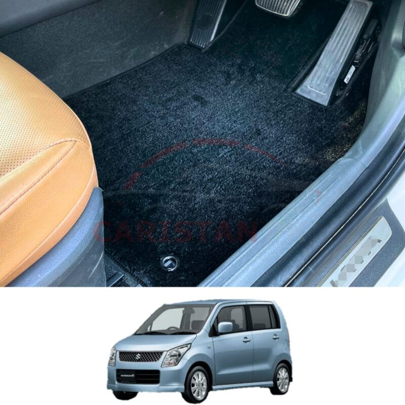 Suzuki Wagon R Japanese Premium Carpet Floor Mats Jet Black 2008-12 Suzuki Wagon R Japanese Premium Carpet Floor Mats Jet Black 2008-12