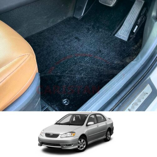 Toyota Corolla Premium Carpet Floor Mats Jet Black 2002-06