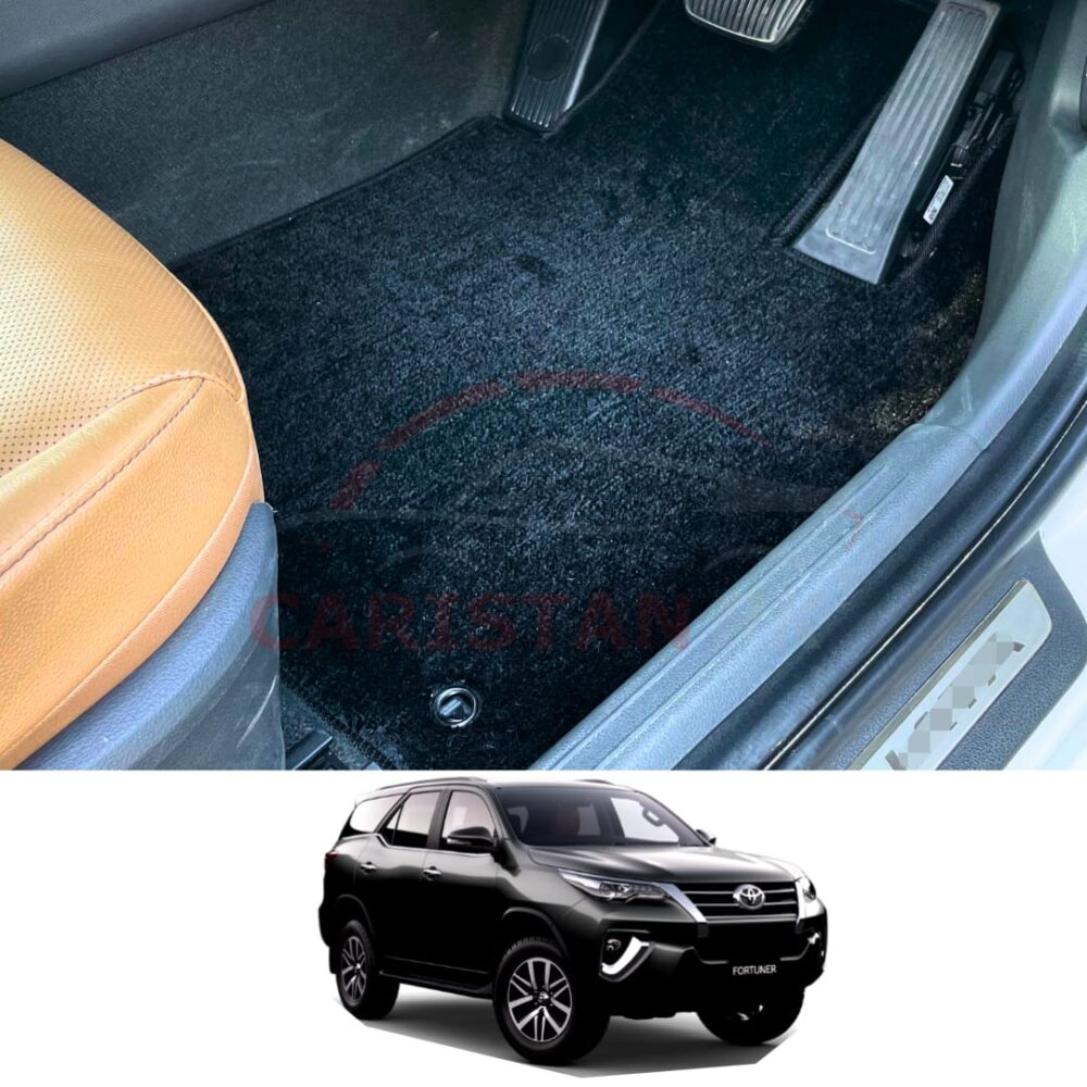 Toyota Fortuner Premium Carpet Floor Mats Jet Black 2016-25