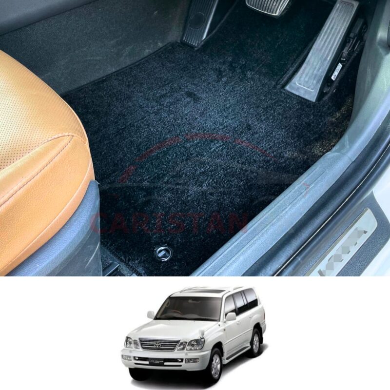 Toyota Land Cruiser Premium Carpet Floor Mats Jet Black 2003-2008