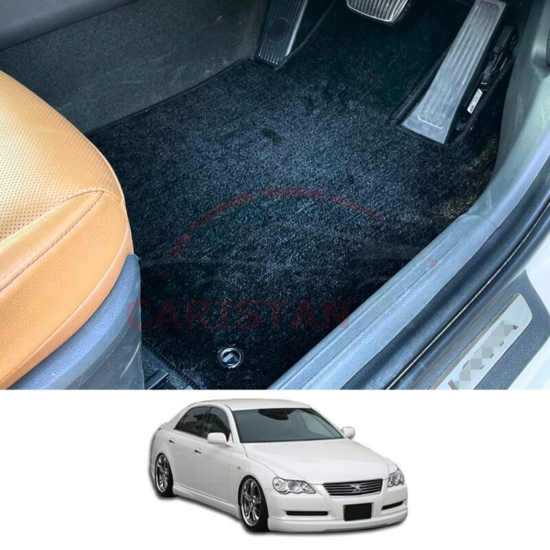 Toyota Mark X Premium Carpet Floor Mats Jet Black 2004-10