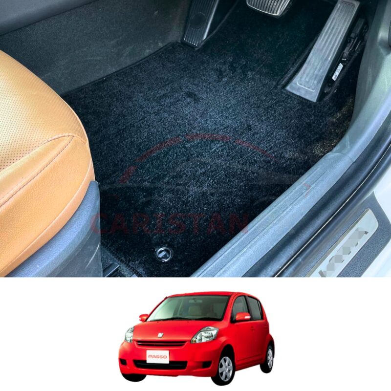 Toyota Passo Premium Carpet Floor Mats Jet Black 2003-09 Toyota Passo Premium Carpet Floor Mats Jet Black 2003-09