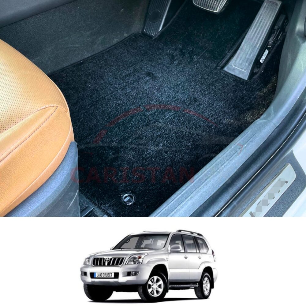 Toyota Prado Premium Carpet Floor Mats Jet Black 2003-09 Toyota Prado Premium Carpet Floor Mats Jet Black 2003-09