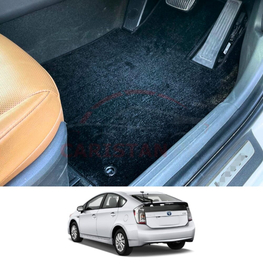 Toyota Prius Premium Carpet Floor Mats Jet Black 2010-17 Toyota Prius Premium Carpet Floor Mats Jet Black 2010-17