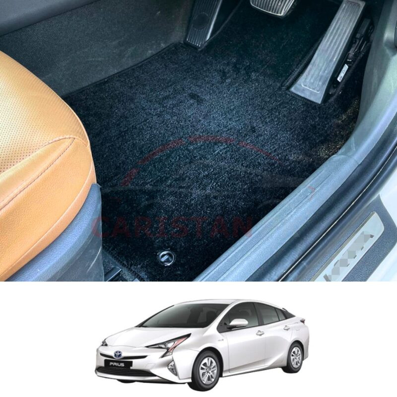 Toyota Prius Premium Carpet Floor Mats Jet Black 2018-21