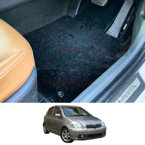 Toyota Vitz Premium Carpet Floor Mats Jet Black 2000-05