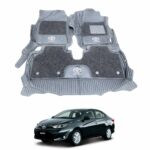 Toyota Yaris Premium 9D Floor Mats Black With Black Grass