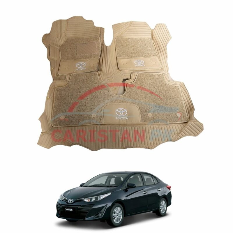 Toyota Yaris Premium 9D Floor Mats Beige Toyota Yaris Premium 9D Floor Mats Beige