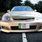 Unpainted Honda Civic EK Body Kit Fiber Glass 4 Piece 1996-2000 4 3