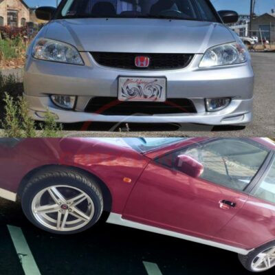 Unpainted Honda Civic High-Grade Fiber Glass Body Kit 2001-05 4Pc 3