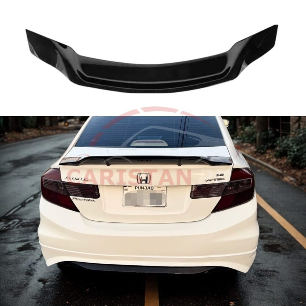 Unpainted Honda Civic Rebirth ABS Plastic Duck Tail Spoiler Unpainted Honda Civic Rebirth ABS Plastic Duck Tail Spoiler