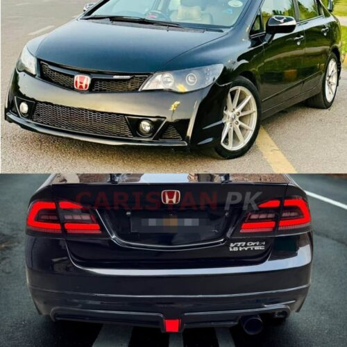 Unpainted Honda Civic Reborn Mugen High-Grade Fiber Glass Body Kit 2 Pc