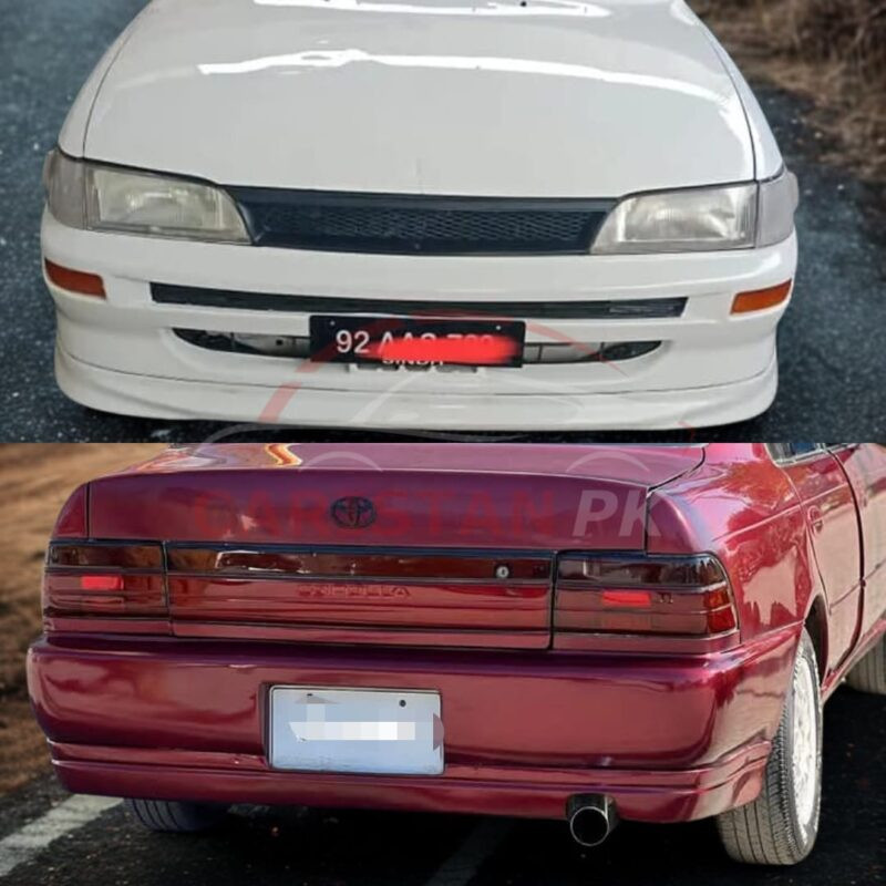 Unpainted Toyota Corolla Indus Body Kit 2 Piece Fiber Glass 1