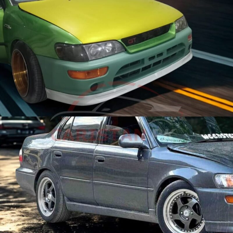Unpainted Toyota Corolla Indus Body Kit 4 Piece Fiber Glass 2
