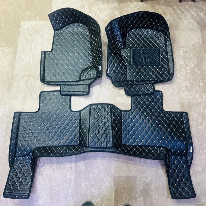 BAIC BJ40 Plus 7D Floor Mats Black With Beige Stitch 3