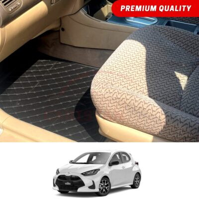 Toyota Yaris Japanese Hatchback Flat Style 7D Floor Mats Black 2020-25