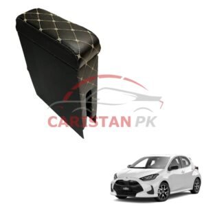 Toyota Yaris Japanese Hatchback Custom Fit Armrest Black With Beige Stitch 2020-25