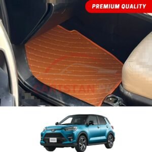 Toyota Raize Flat Style 7D Floor Mats Royal Orange