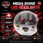 Mega Shine 5 Copper 1000 Watts Super Bright LED Light H4 H11 9005
