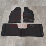 Mitsubishi Lancer Flat Style 7D Floor Mats Black With Red Stitch 2004-08 2