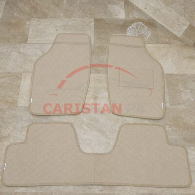 Suzuki Alto Flat Style 7D Floor Mats Beige Stitch 2000-08 2