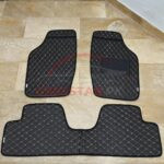 Suzuki Alto Flat Style 7D Floor Mats Black With Beige Stitch 2000-08 2