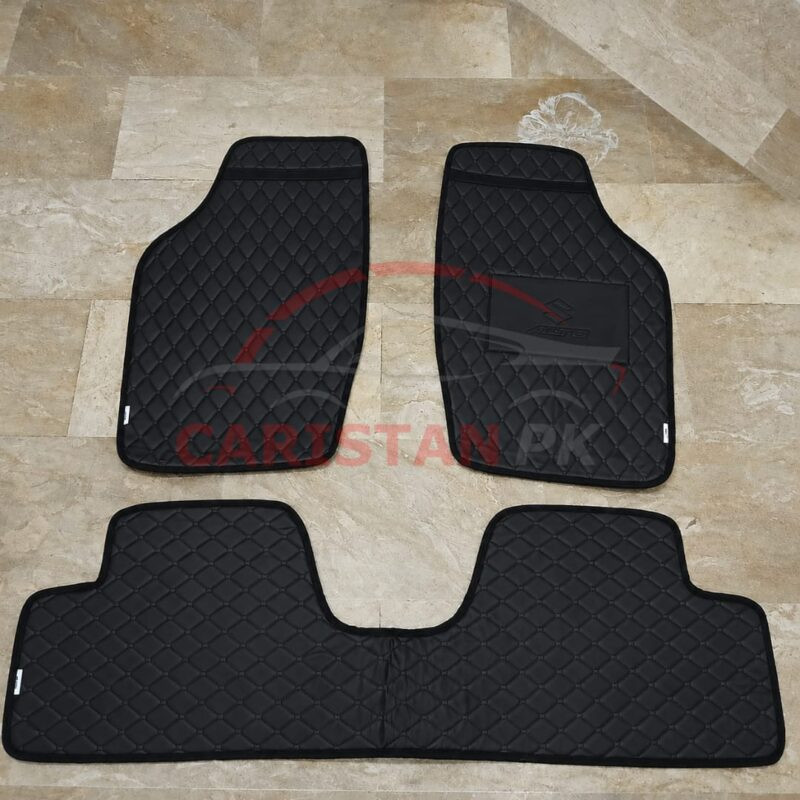 Suzuki Alto Flat Style 7D Floor Mats Black 2000-08 2