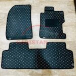 Honda Civic Reborn Flat Style 7D Floor Mats Black With Red Stitch 2