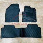 Toyota Prius Flat Style 7D Floor Mats Black With Beige Stitch 2005-09
