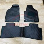 MG ZS Flat Style 7D Floor Mats Black With Red Stitch