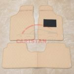 Suzuki Cultus Flat Style 7D Floor Mats Beige Stitch 2002-16 2