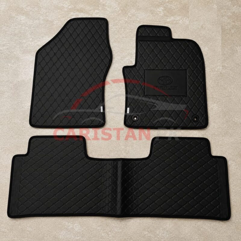 Toyota Prius Flat Style 7D Floor Mats Black 2005-09 2