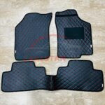 Suzuki Swift Flat Style 7D Floor Mats Black With Red Stitch 2007-21 2 Suzuki Swift Flat Style 7D Floor Mats Black With Red Stitch 2007-21 2