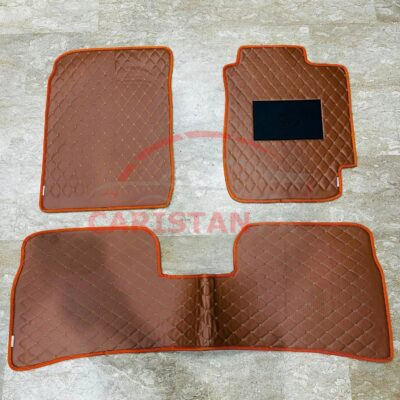 Toyota Corolla Indus Flat Style 7D Floor Mats Royal Orange 2